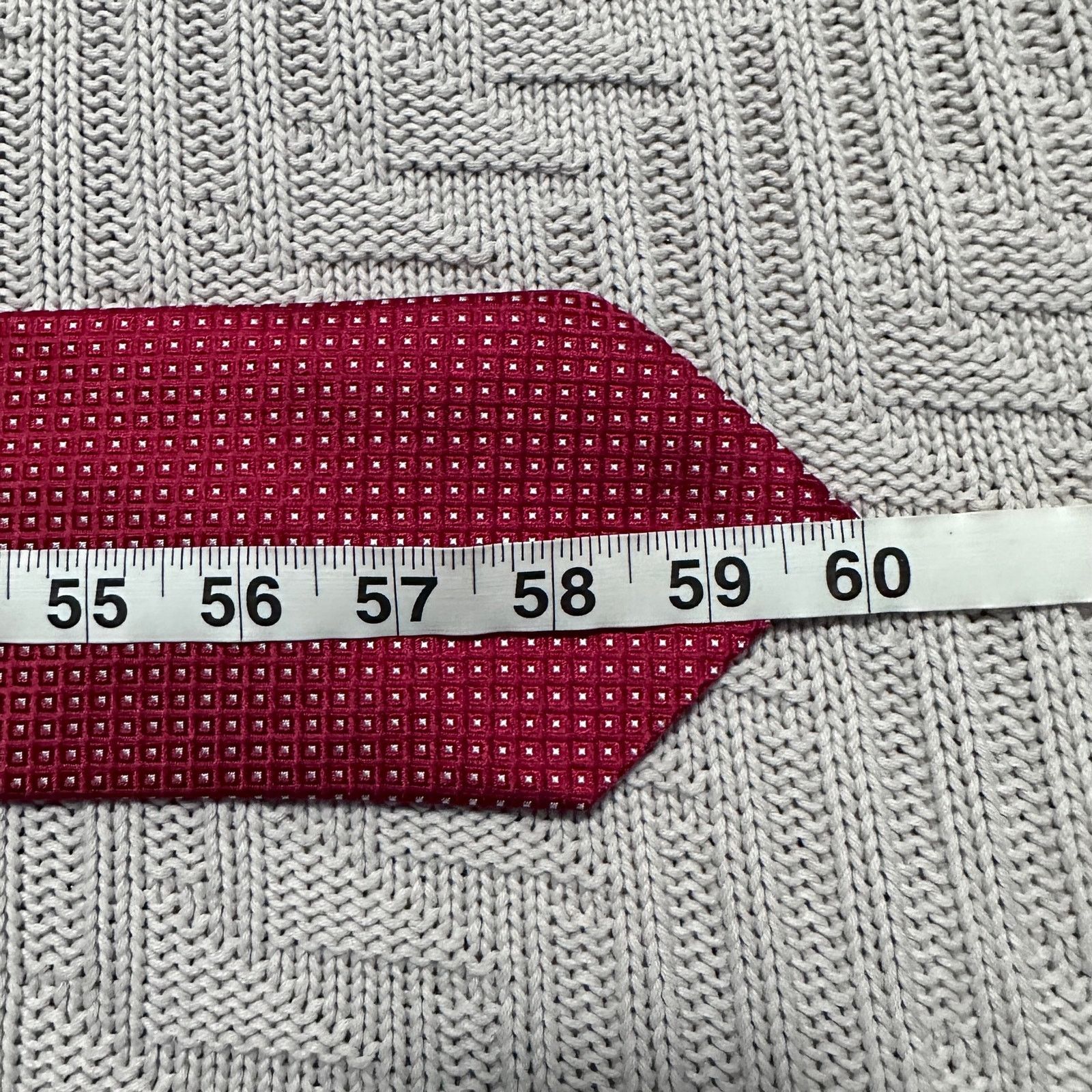 Tommy Hilfiger Vintage Tommy Hilfiger red micro plaid silk tie Size ONE SIZE - 4 Thumbnail