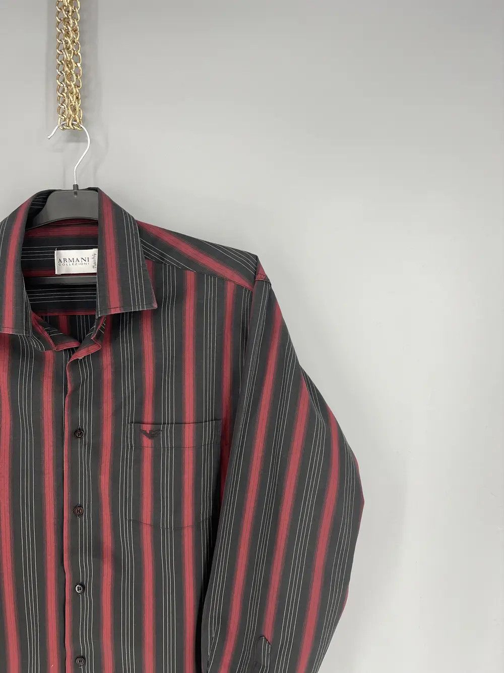 Armani Vintage Striped Shirt Armani Collezioni Size XL Rare Size US M / EU 48-50 / 2 - 5 Thumbnail