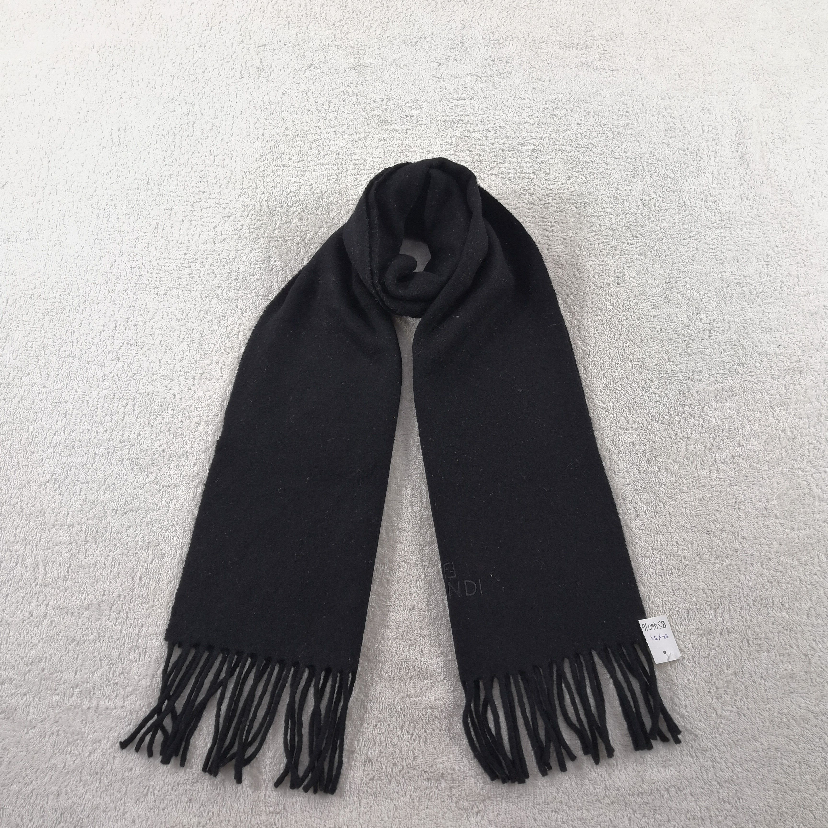 Vintage Vintage Fendi Scarf Wool Fringe Fendi Zucca Scarves Size ONE SIZE - 1 Thumbnail