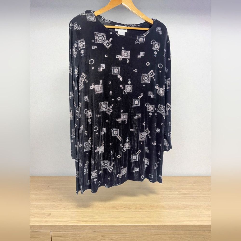 Other Vikki Vi California 2X Black Silver Metallic and White Geom Size XXL / US 16-18 / IT 52-54 - 1 Thumbnail
