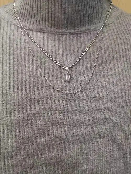 Archival Clothing x Jewelry Vintage Necklace Chain Pendent in Silver, Men's