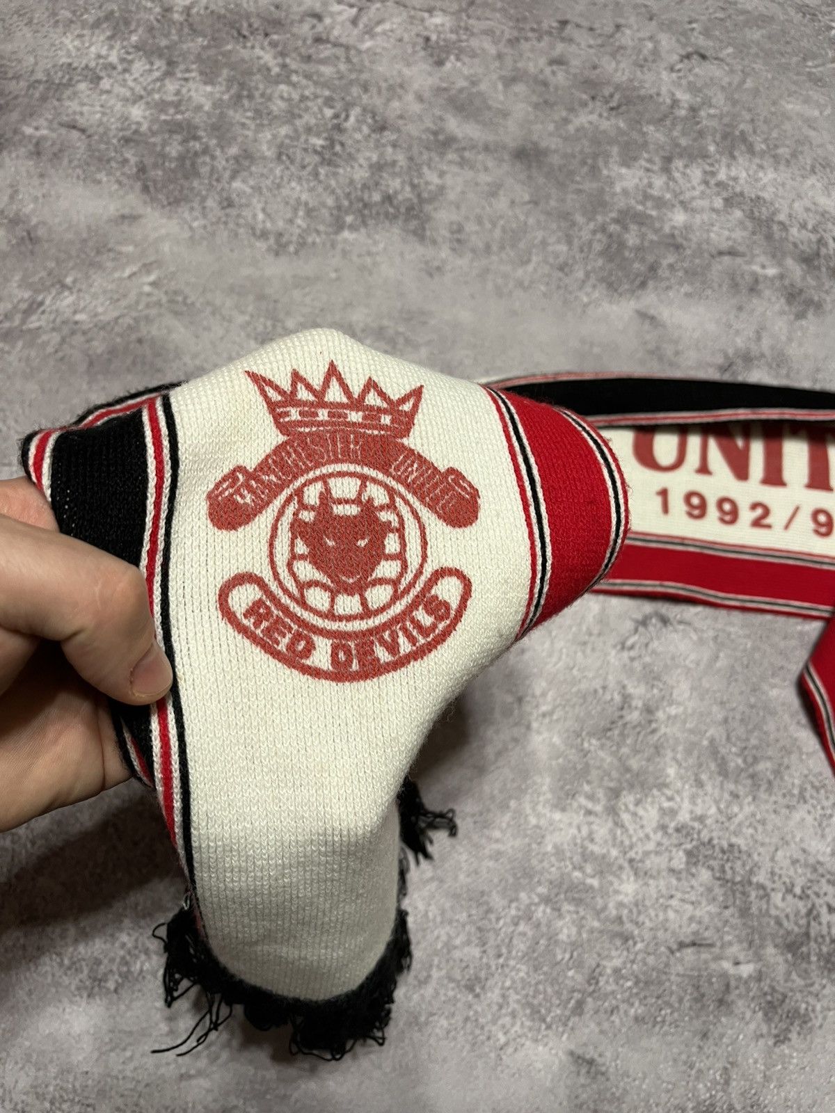 Vintage Manchester United 1992/1993 League Champions scarf Size ONE SIZE - 4 Thumbnail