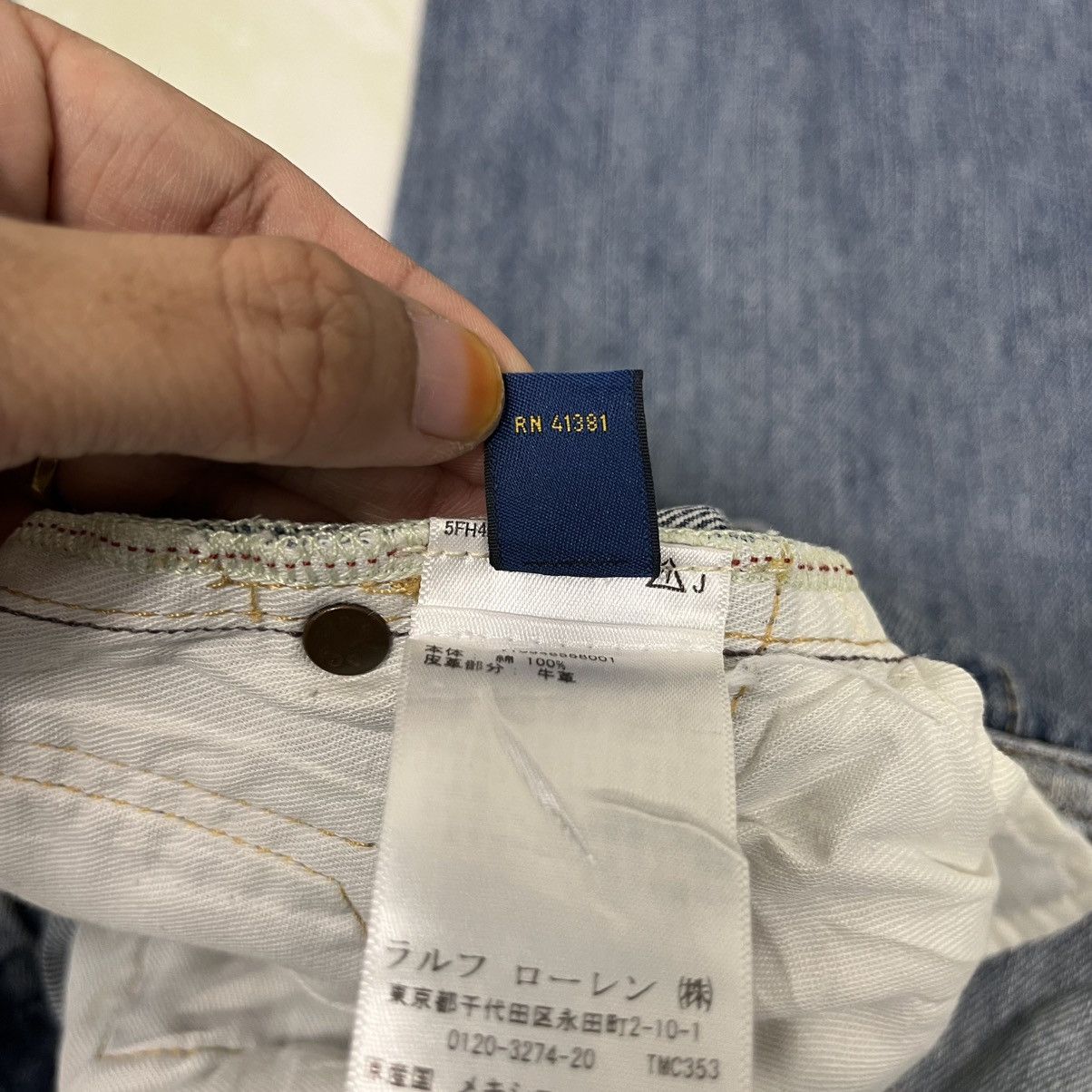 Polo Ralph Lauren Vintage Polo Ralph Lauren Distressed Denim Jeans Size 31" - 23 Thumbnail