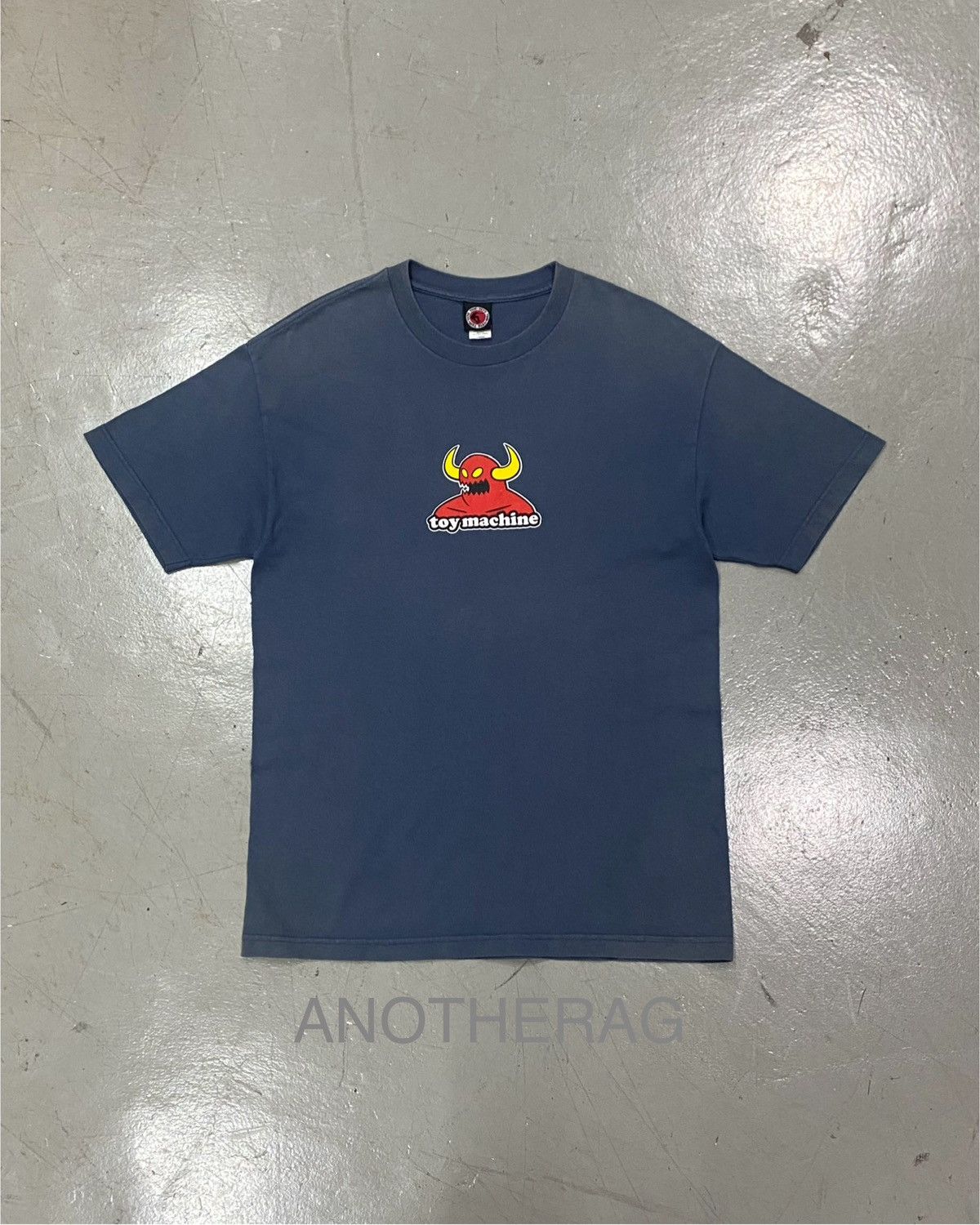 image of 90’S Toy Machine T-Shirt in Steel Blue, Men's (Size Large)