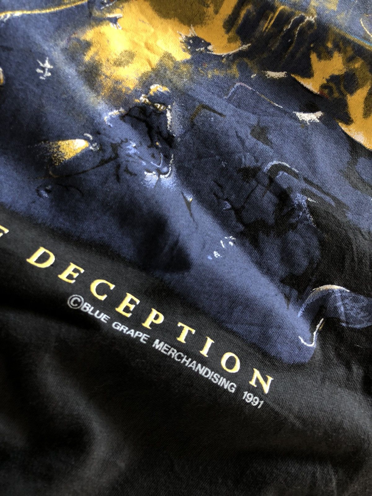Band Tees × Vintage VTG HEATHEN “VICTIMS OF DECEPTION EUROPAN TOUR 1991 Size US L / EU 52-54 / 3 - 4 Thumbnail