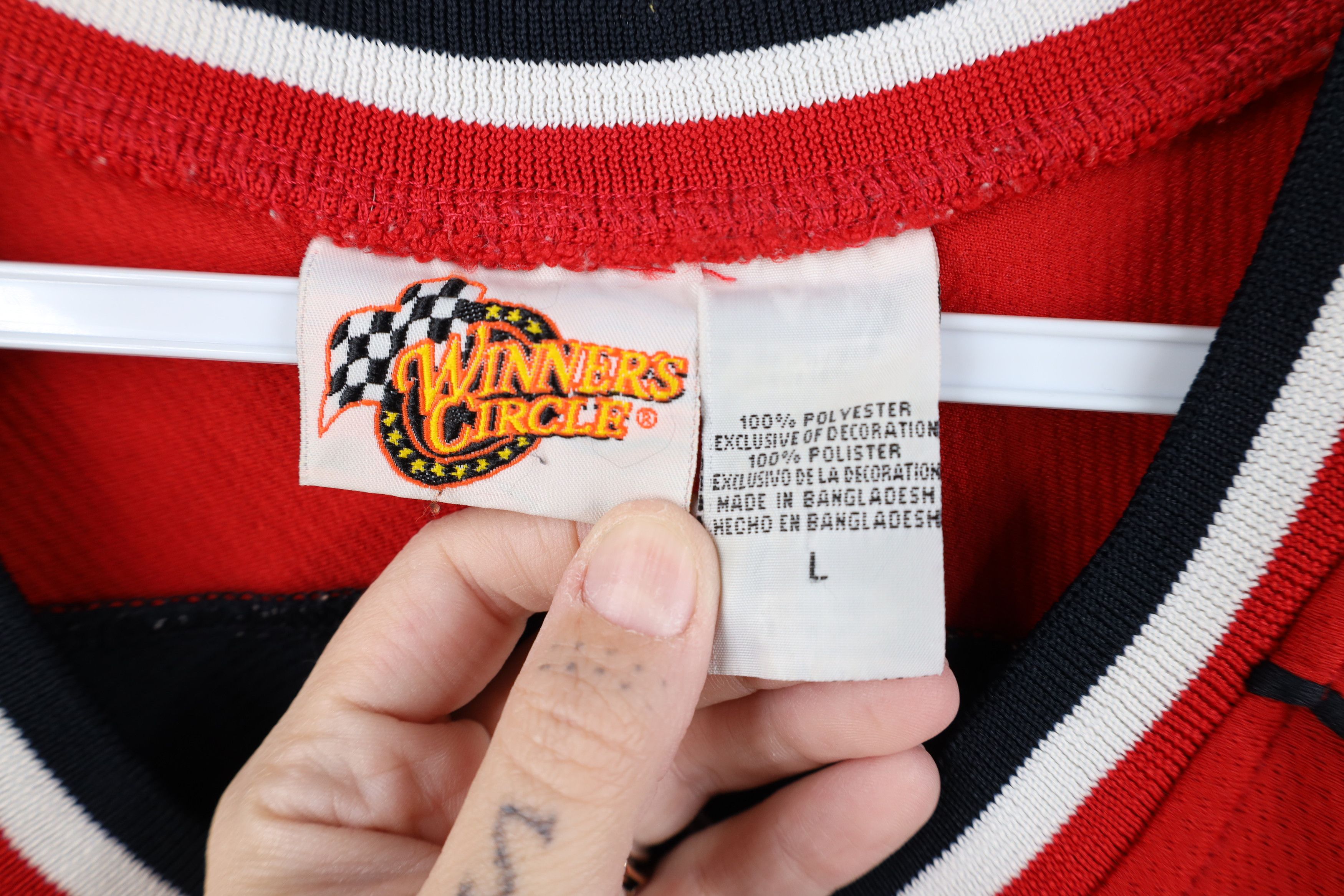 Vintage Vintage NASCAR Jr Budweiser Racing Jersey T-Shirt Red Size US L / EU 52-54 / 3 - 10 Thumbnail