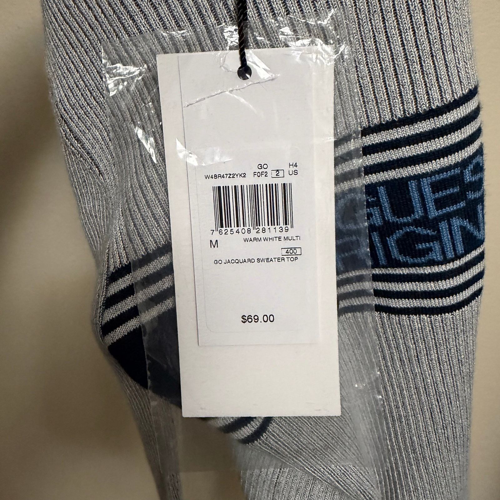 Guess Guess Originals Logo 'Go Jacquard' Sweater Top Womens Size M Size M / US 6-8 / IT 42-44 - 6 Thumbnail