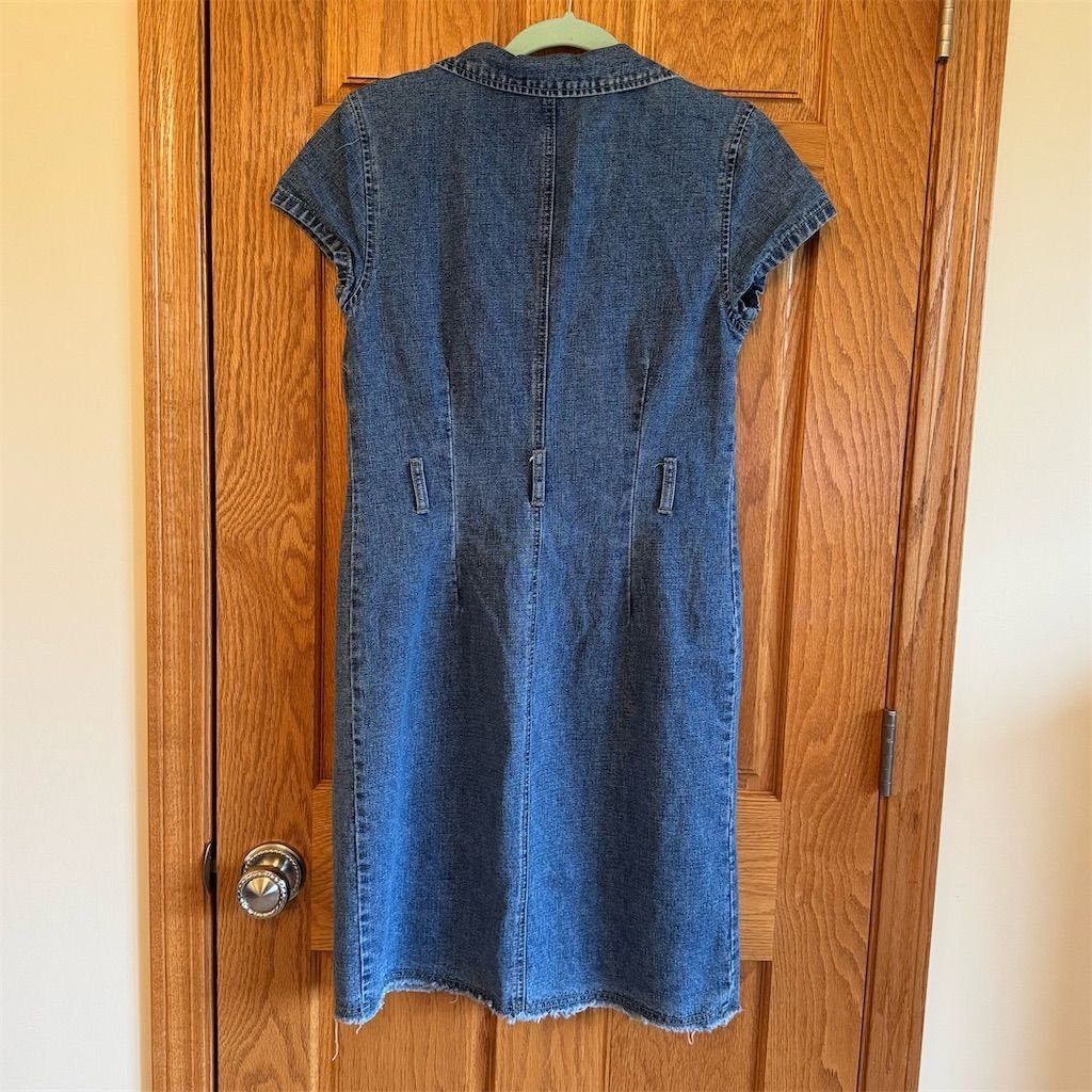 Faded Glory Faded Glory Women's Size 8 Blue Denim Midi Dress Short Slee Size M / US 6-8 / IT 42-44 - 3 Thumbnail