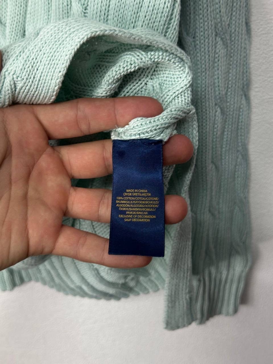 Polo Ralph Lauren Polo Ralph Lauren Cable Knit Sweater Mint Pima Cotton S Y2K Size S / US 4 / IT 40 - 8 Thumbnail