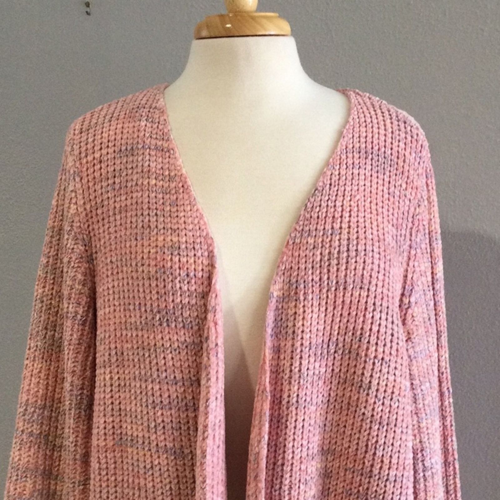 Other Absolutely Famous Rose Knitted Open Front Cardigan 3X NWT Size 3XL / US 20-22 - 2 Thumbnail