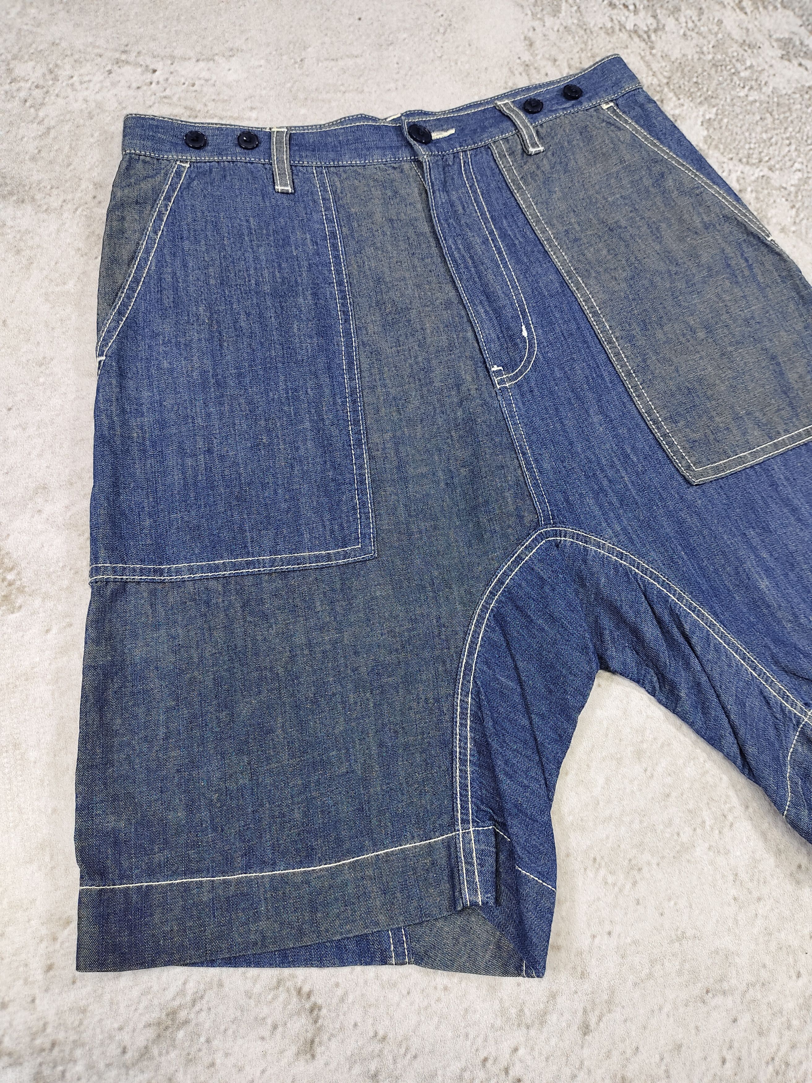 Ne-Net 00s Ne-Net- Sarouel Utility Panel Drop Crotch Denim Short Size 30" / US 8 / IT 44 - 2 Thumbnail