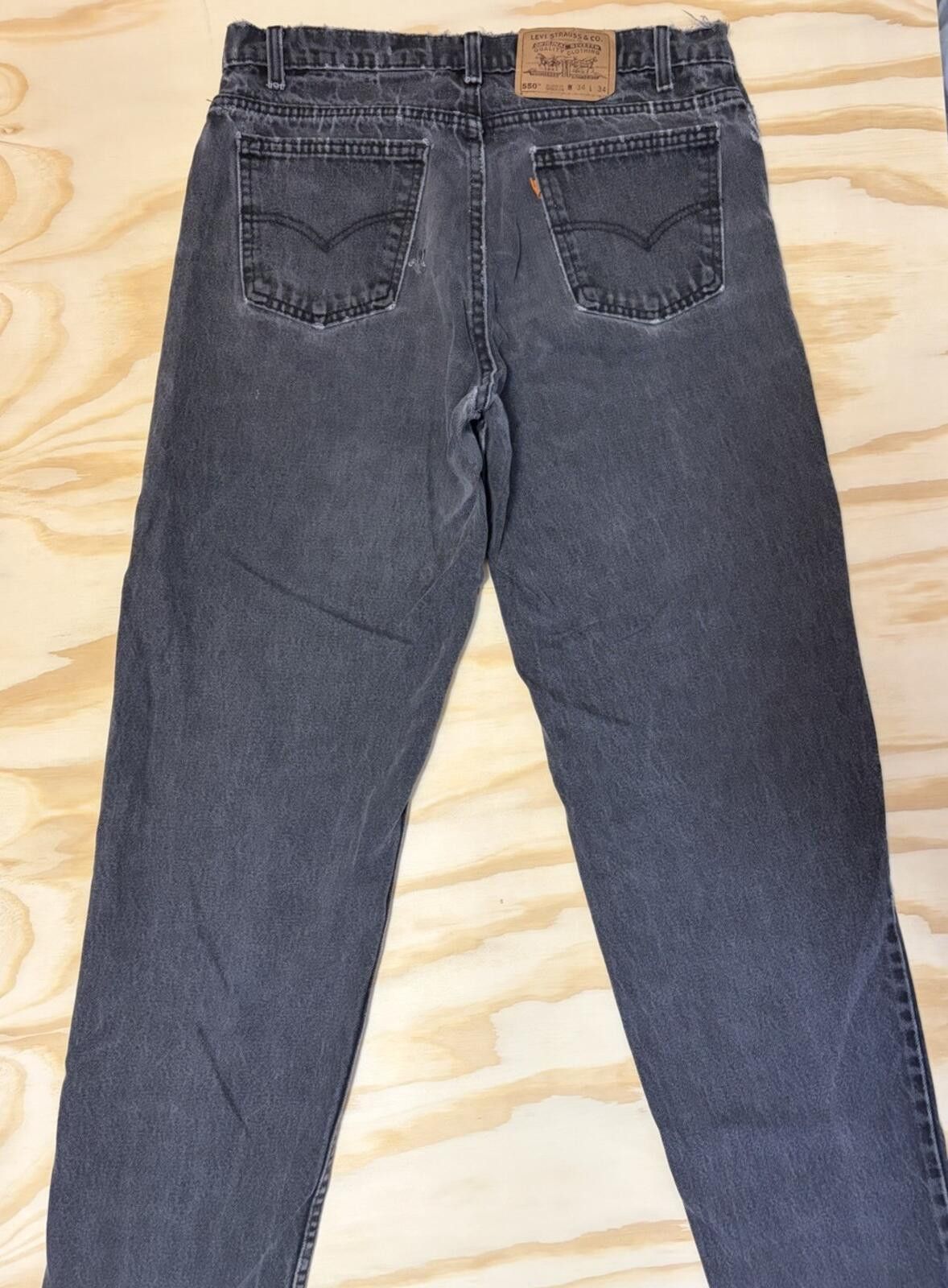 Levi's Levi Strauss Size34 550 Washed Black Vintage Denim Jeans Size US 34 / EU 50 - 2 Thumbnail