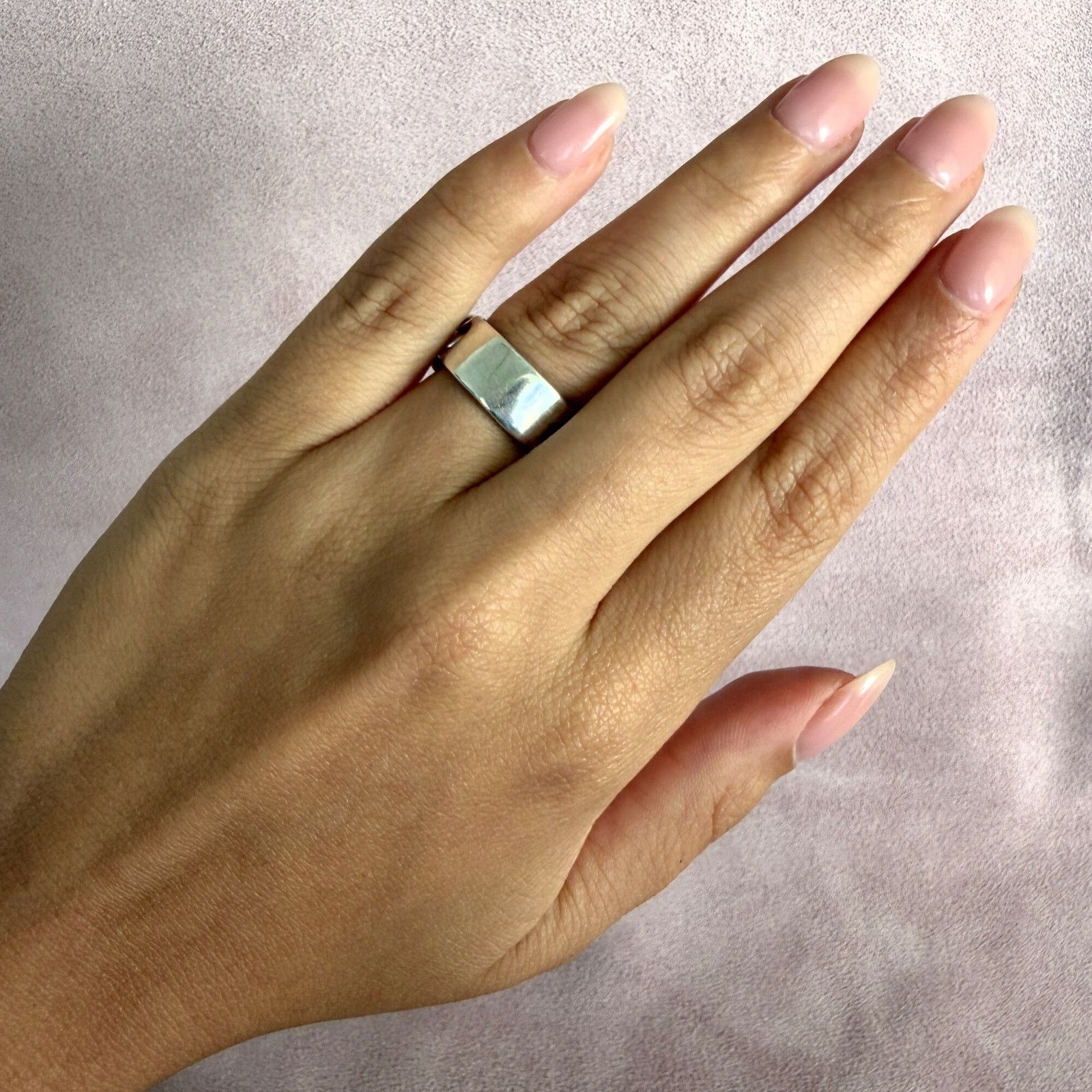 Sterling Silver sterling silver curb chain engravable signet ring size 6.25 Size ONE SIZE - 2 Thumbnail