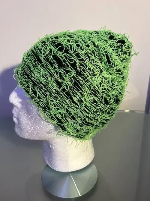 Other Distressed Knitted Beanie (neon green) Size ONE SIZE - 4 Thumbnail