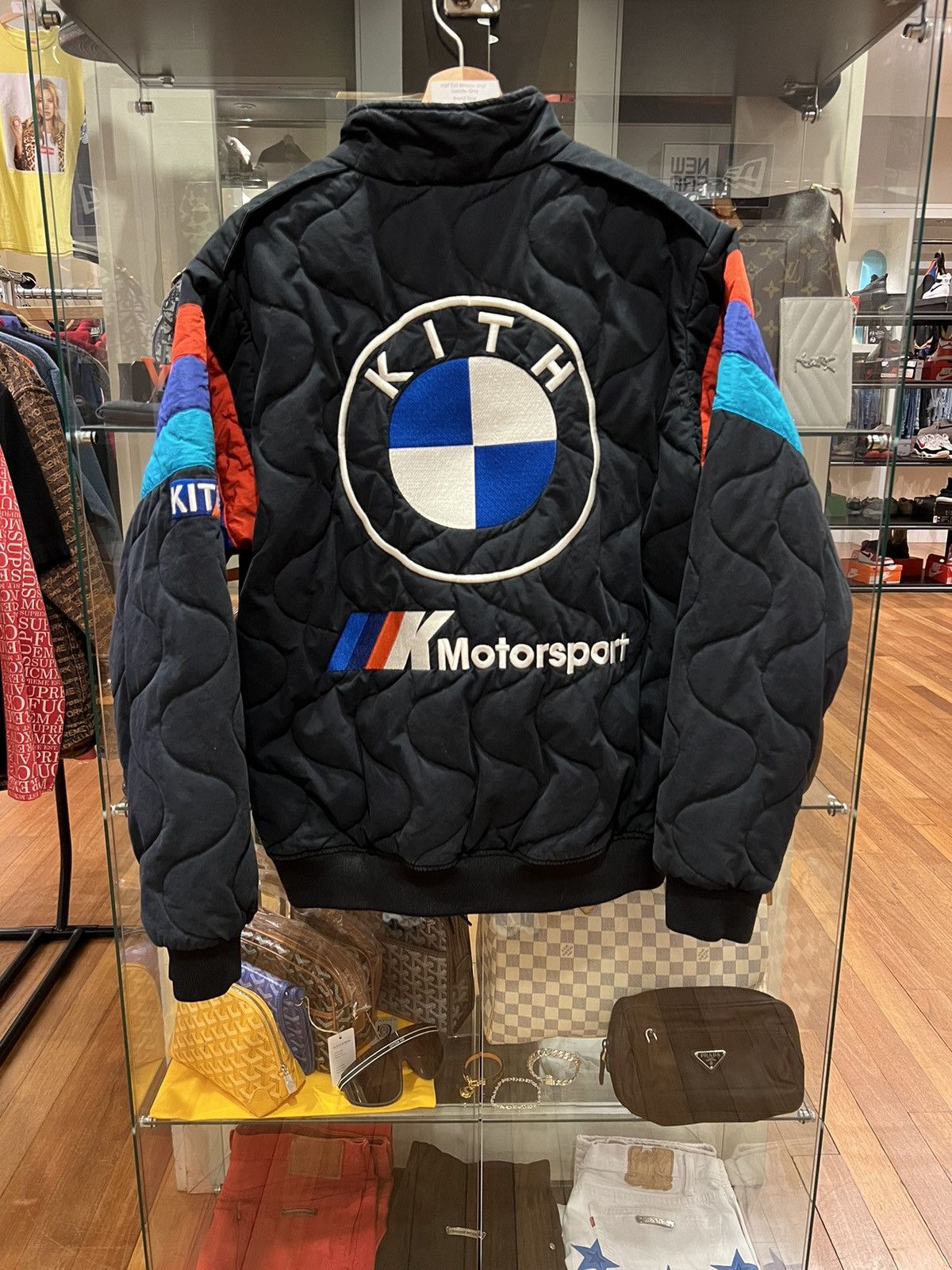 BMW × Kith Kith x BMW Quilted Racing Jacket Black Size US M / EU 48-50 / 2 - 8 Thumbnail