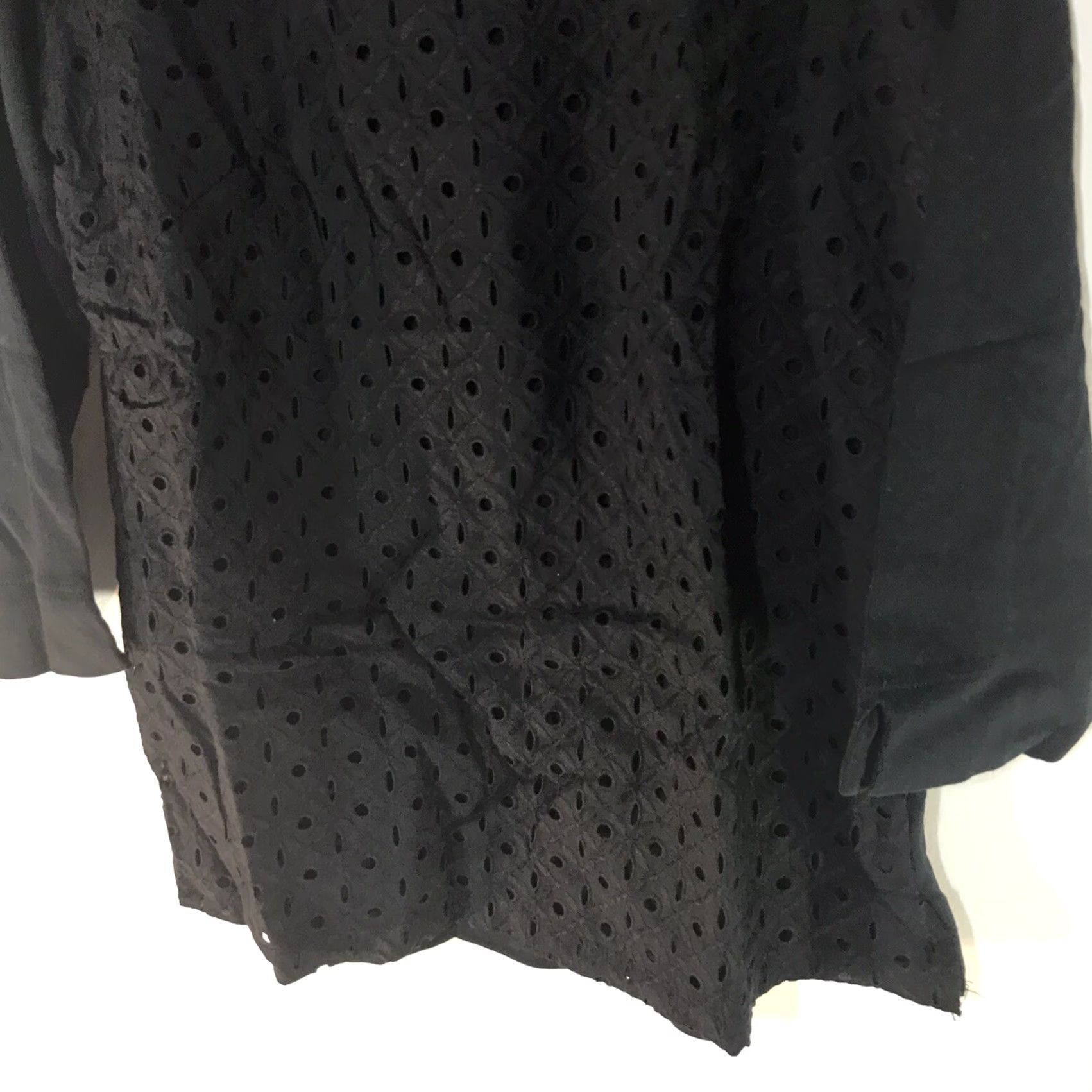 Vintage Rafaella Black Crochet Lined Blouse Womens Size M 3/4 Sleeve Casual Bohemian Classic Size M / US 6-8 / IT 42-44 - 4 Thumbnail