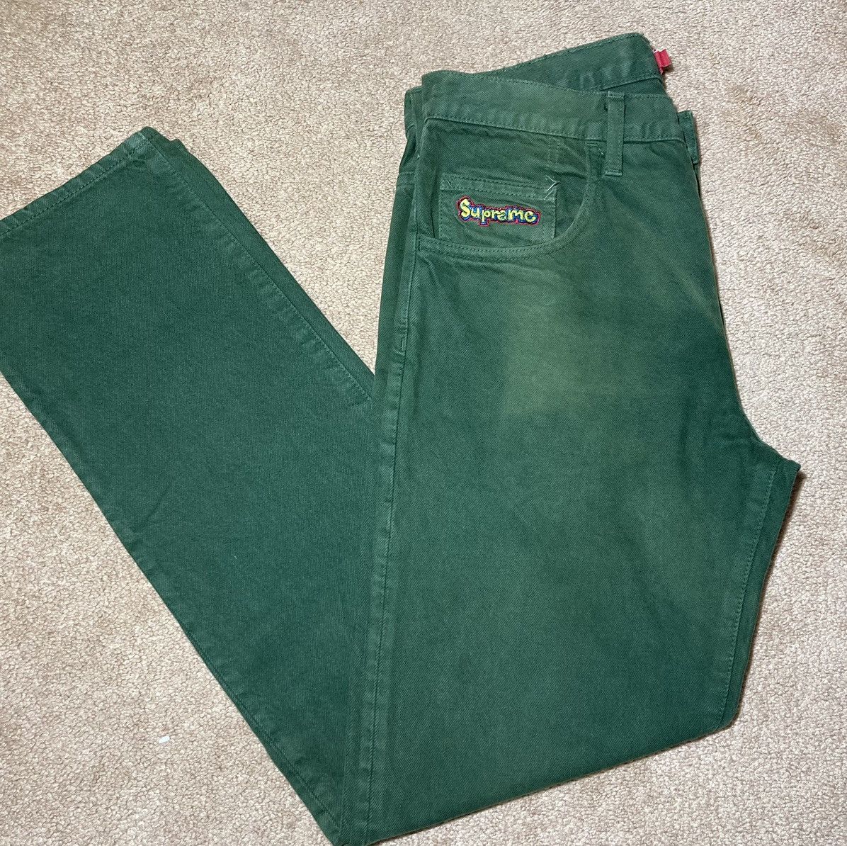 image of Ss14 Supreme Mark Gonz Skate Denim Green Jeans 2014 30 Blind, Men's