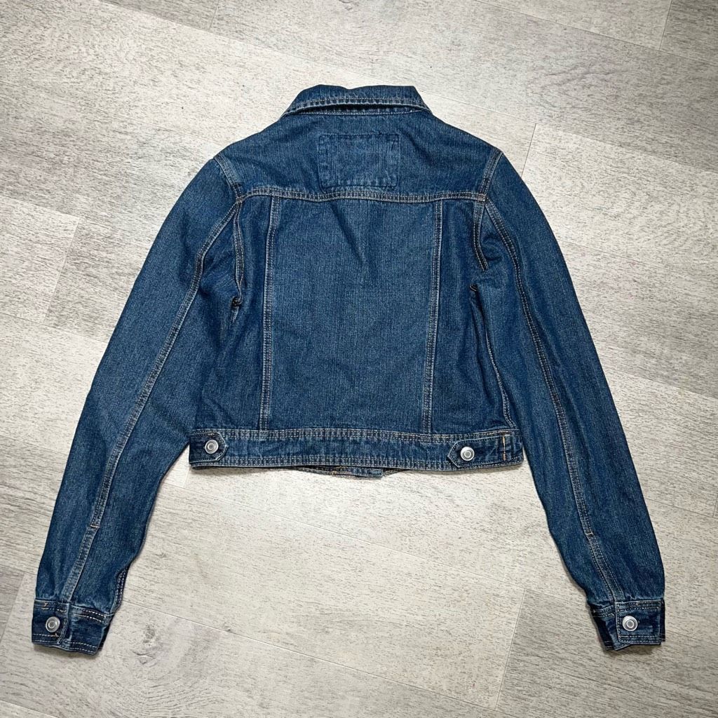 rue21 Rue21, Button Front Contrast Stitching Denim Jacket, Junior’ Size L / US 10 / IT 46 - 2 Thumbnail