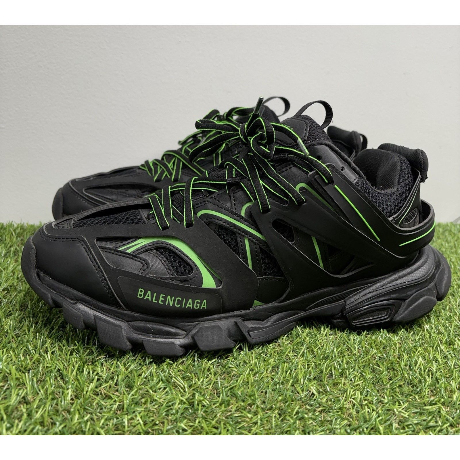Balenciaga Balenciaga Track ' Black, Slime Green ' | GREAT CONDITION! Size US 13 / EU 46 - 1 Thumbnail