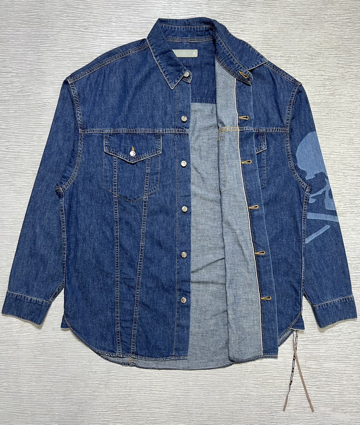Mastermind World Mastermind World Dyed Logo Lightweight Denim Shirt Size US XS / EU 42 / 0 - 5 Thumbnail