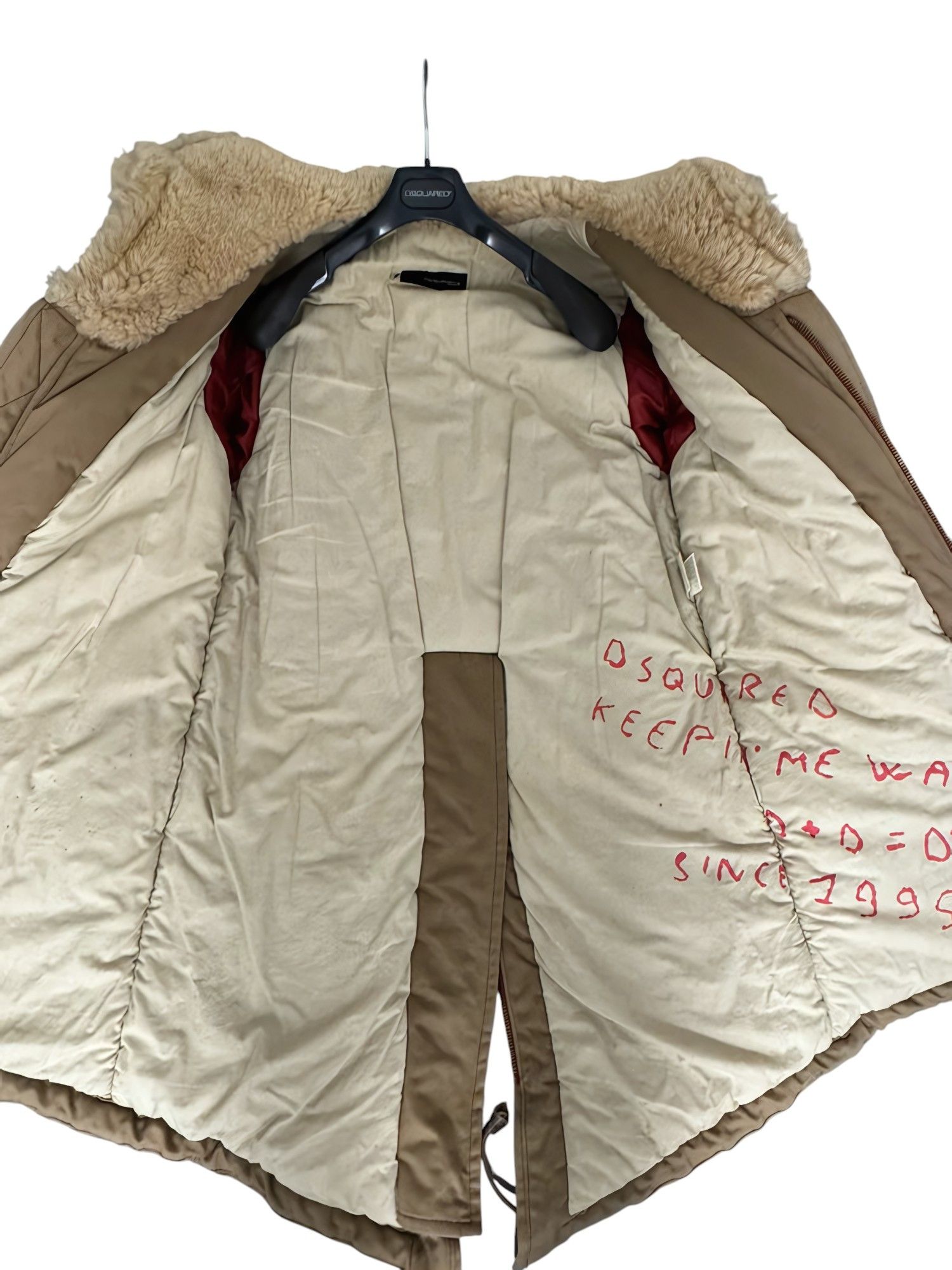 Dsquared2 ARCHIVE A/W 2003 RUNWAY SHEARLING OVERSIZED PARKA COAT Size US M / EU 48-50 / 2 - 5 Thumbnail