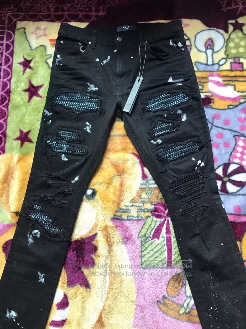 Amiri Amiri Size 32 Classic high-definition ice blue diamond art Size US 32 / EU 48 - 2 Thumbnail