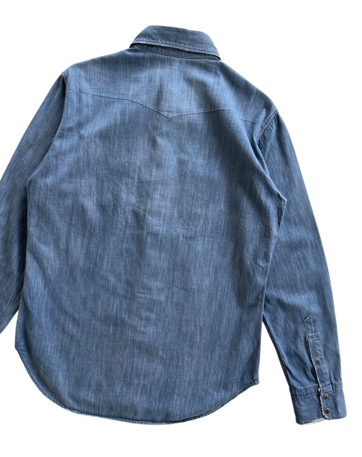 45rpm 45rpm Dungaree Denim Western Distressed Shirt Size US M / EU 48-50 / 2 - 7 Thumbnail