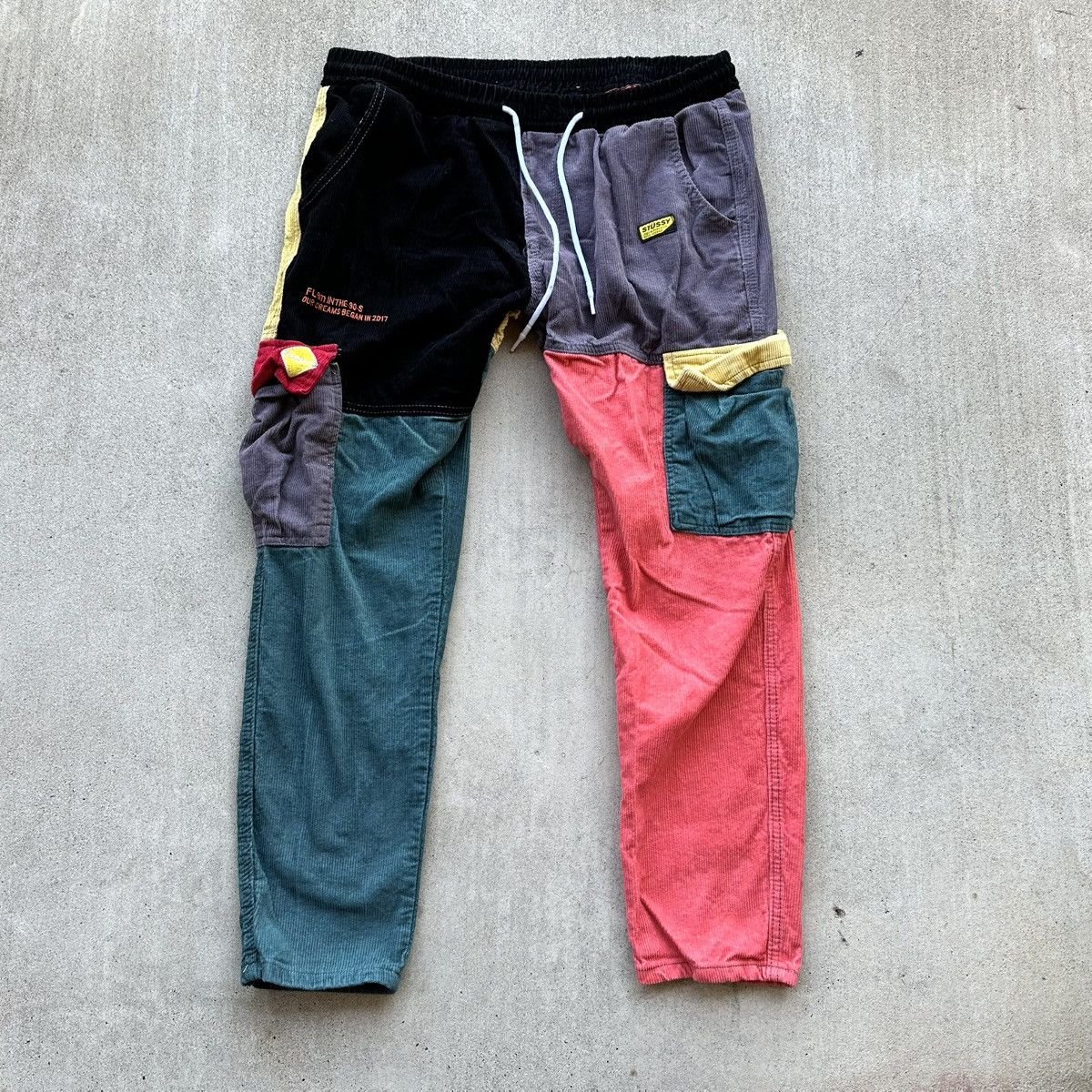 パンツ STUSSY PATCHWORK CORD BEACH PANT Patchwork Cord Beach Pant - Multi – Feature
