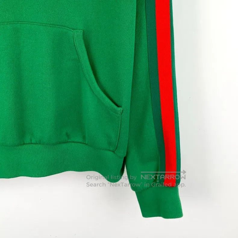 Gucci Gucci Green logo printed cotton hooded drawstring long-sle Size M / US 6-8 / IT 42-44 - 5 Thumbnail