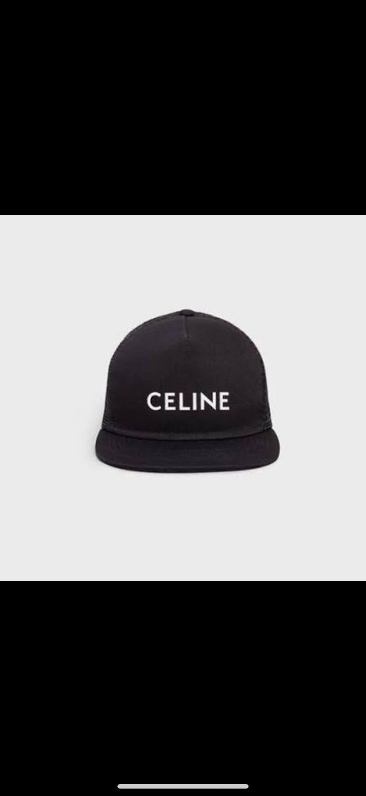 Celine SS21 Celine snapback trucker logo black cap hat Hedi Slimane Size ONE SIZE - 3 Thumbnail