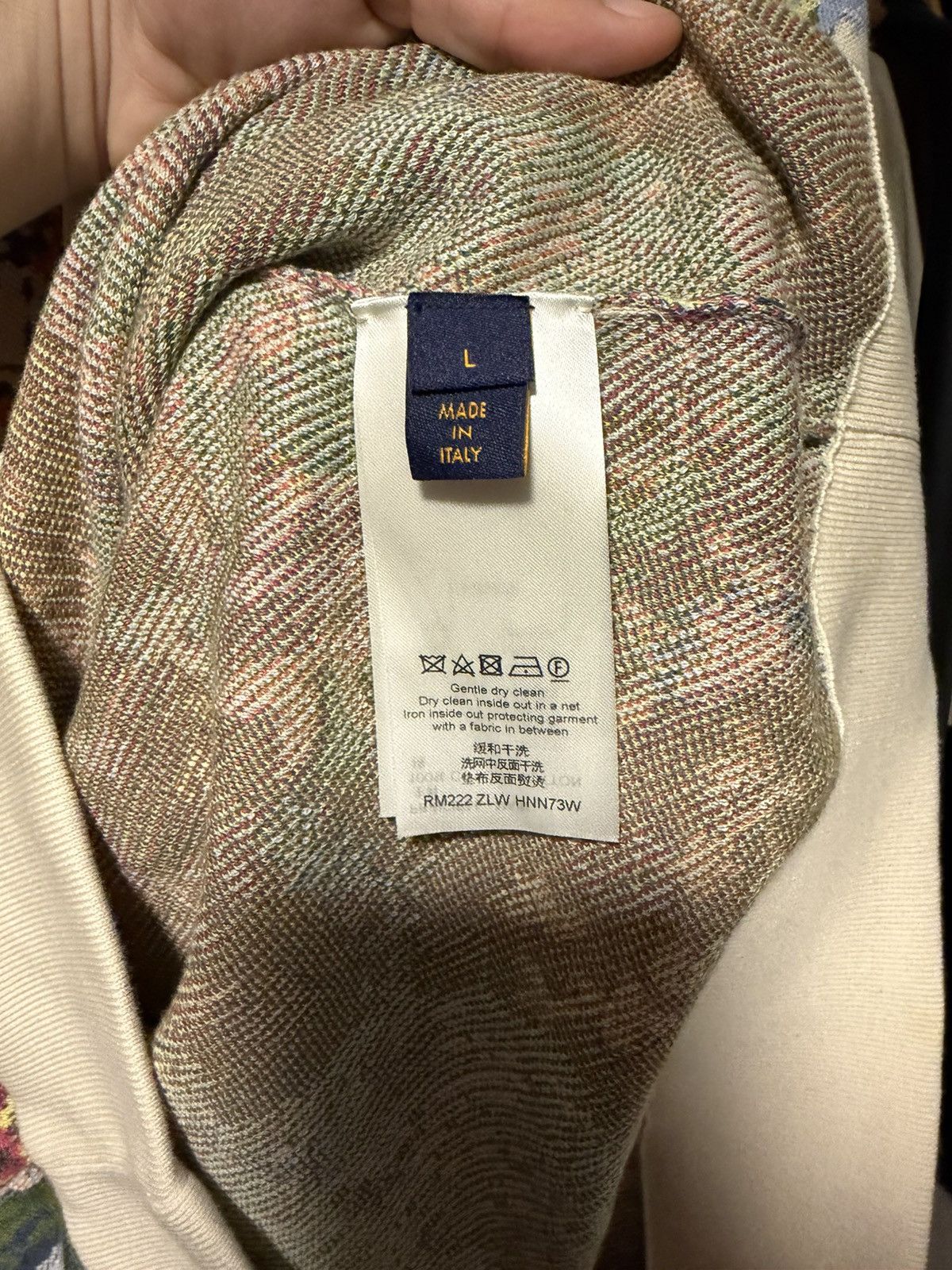 Louis Vuitton Louis Vuitton X Virgil Abloh - Beige Floral Hoodie Size US L / EU 52-54 / 3 - 6 Thumbnail