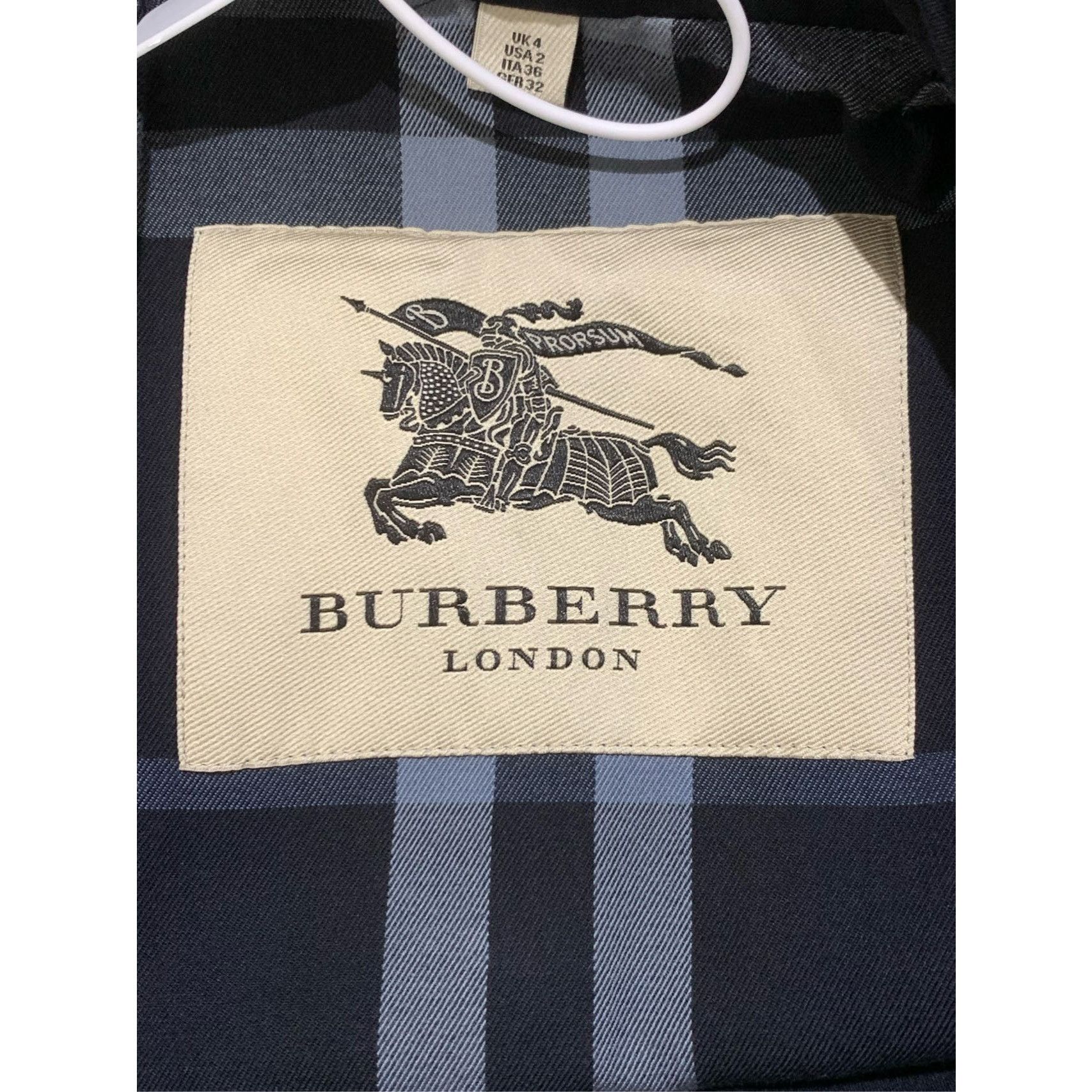 Burberry Burberry Black Cotton Long Trench Coat Womens Double Breaste Size S / US 4 / IT 40 - 5 Thumbnail