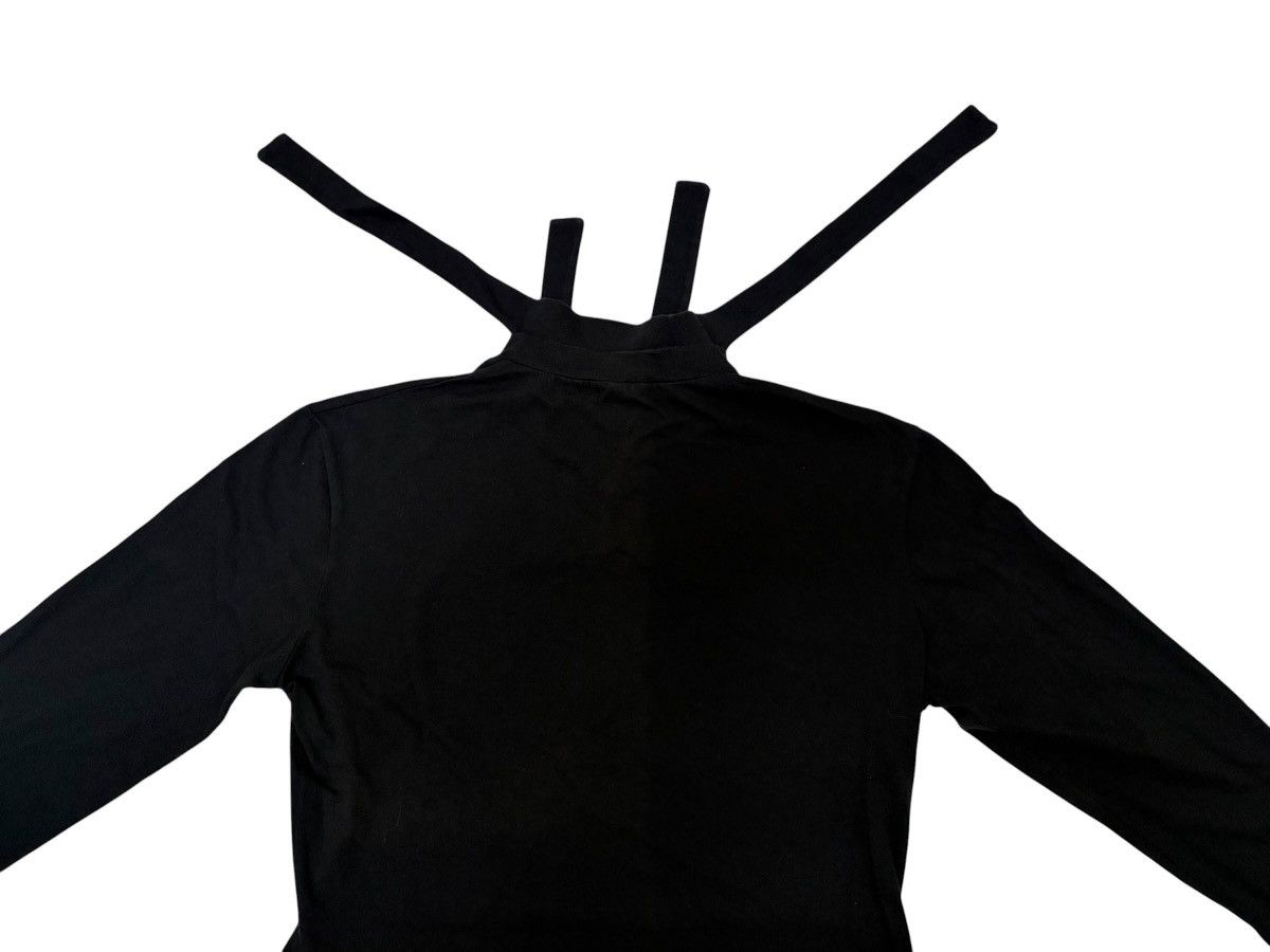 Jil Sander JIL SANDER BLACK TIE NECK LS MINIMALIST NOIR BLACK TOP 🇮🇹 Size M / US 6-8 / IT 42-44 - 9 Thumbnail