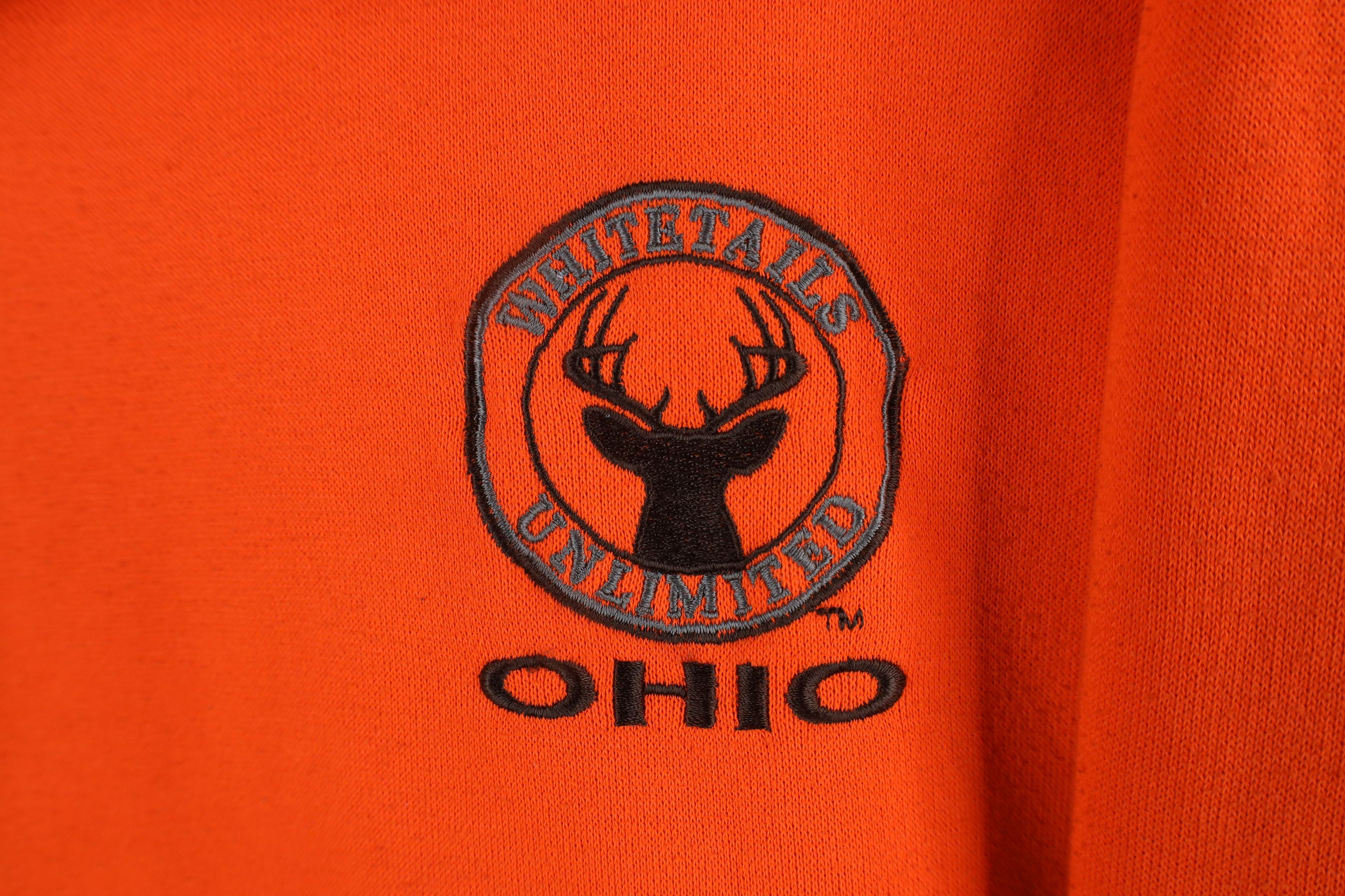Vintage Vintage 90s Whitetails Unlimited Ohio Deer Buck Hoodie Size US L / EU 52-54 / 3 - 4 Thumbnail