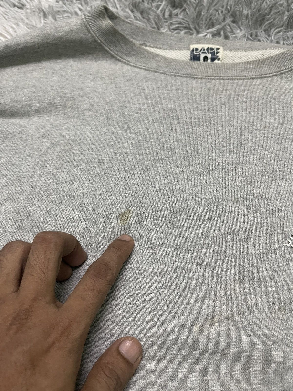 Bape × Swarovski VINTAGE 2000s BAPE SWAROVSKI SWEATSHIRT DESIGN Size US L / EU 52-54 / 3 - 5 Thumbnail