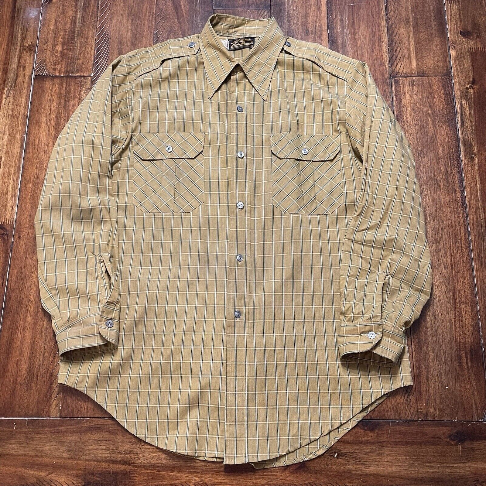Eddie Bauer Vtg Eddie Bauer Mens 70s Shirt Button Up Double Pocket Fit L Size US L / EU 52-54 / 3 - 2 Thumbnail