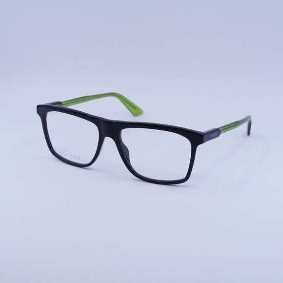 Gucci 🕶️ New Gucci GG1820O 006 Eyeglasses - Shiny Black/Green Size ONE SIZE - 1 Thumbnail