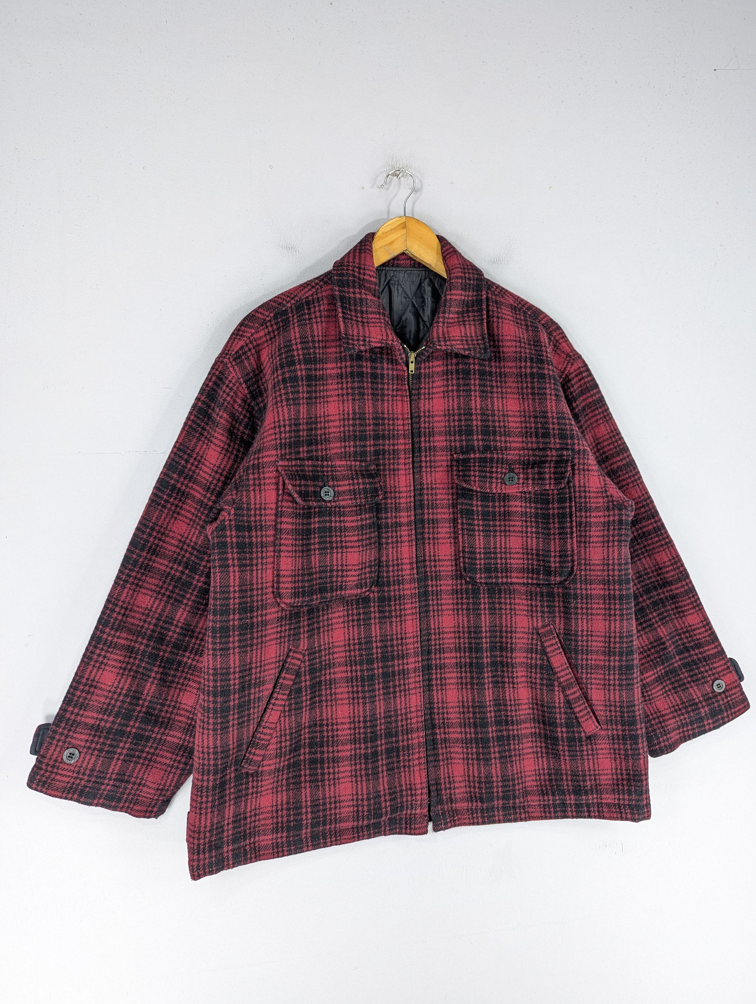 Johnbull Vintage JOHNBULL Wool Checked Quilted Zipper Jacket Size US L / EU 52-54 / 3 - 3 Thumbnail