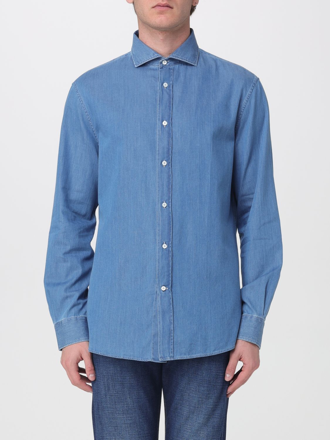 Brunello Cucinelli Brunello Cucinelli Shirt Men Stone Bleached Size US XL / EU 56 / 4 - 1 Thumbnail