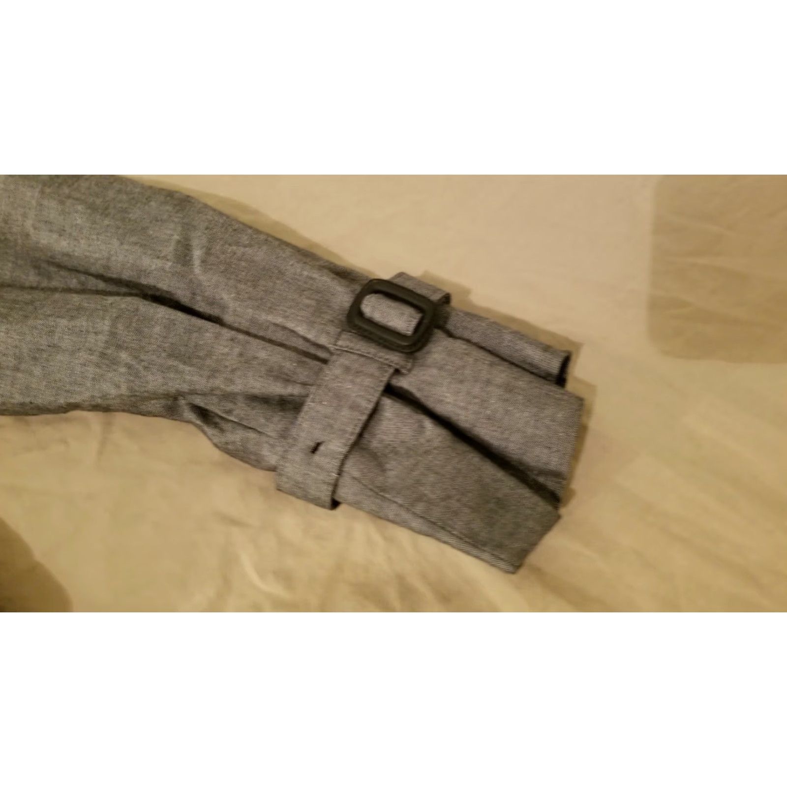 London Fog VINTAGE London Fog Trench Coat Jacket Womens 8 Regular Gray Cotton Coat Womens 8 Regular Gray London Fog Trench Coat Size M / US 6-8 / IT 42-44 - 4 Thumbnail