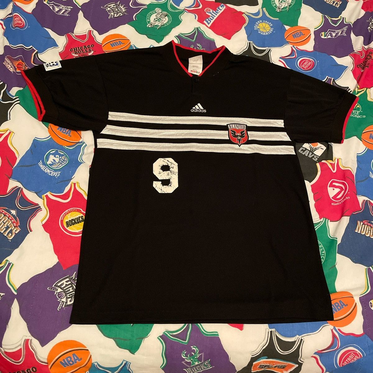 Adidas × Vintage Vintage Adidas 1996-1997 DC United Jaime Moreno Jersey Size US L / EU 52-54 / 3 - 1 Thumbnail