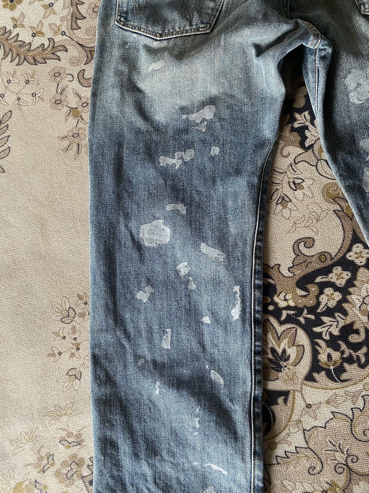 Vintage Vintage Wrangler Distressed Paint Style Denim Size US 29 - 10 Thumbnail