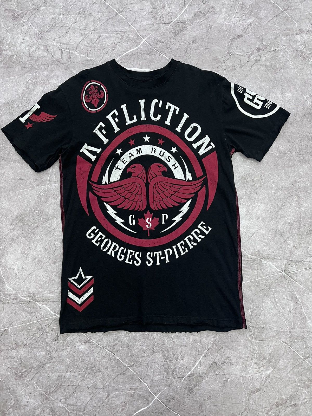 Affliction × Japanese Brand SALE💣💣 Y2K Affliction Style All Over Print T Shirt Tee Size US M / EU 48-50 / 2 - 1 Thumbnail