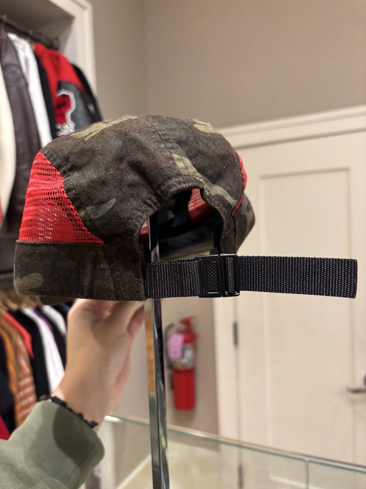 Supreme 13SS Side Mesh Camp Cap- Camo Red