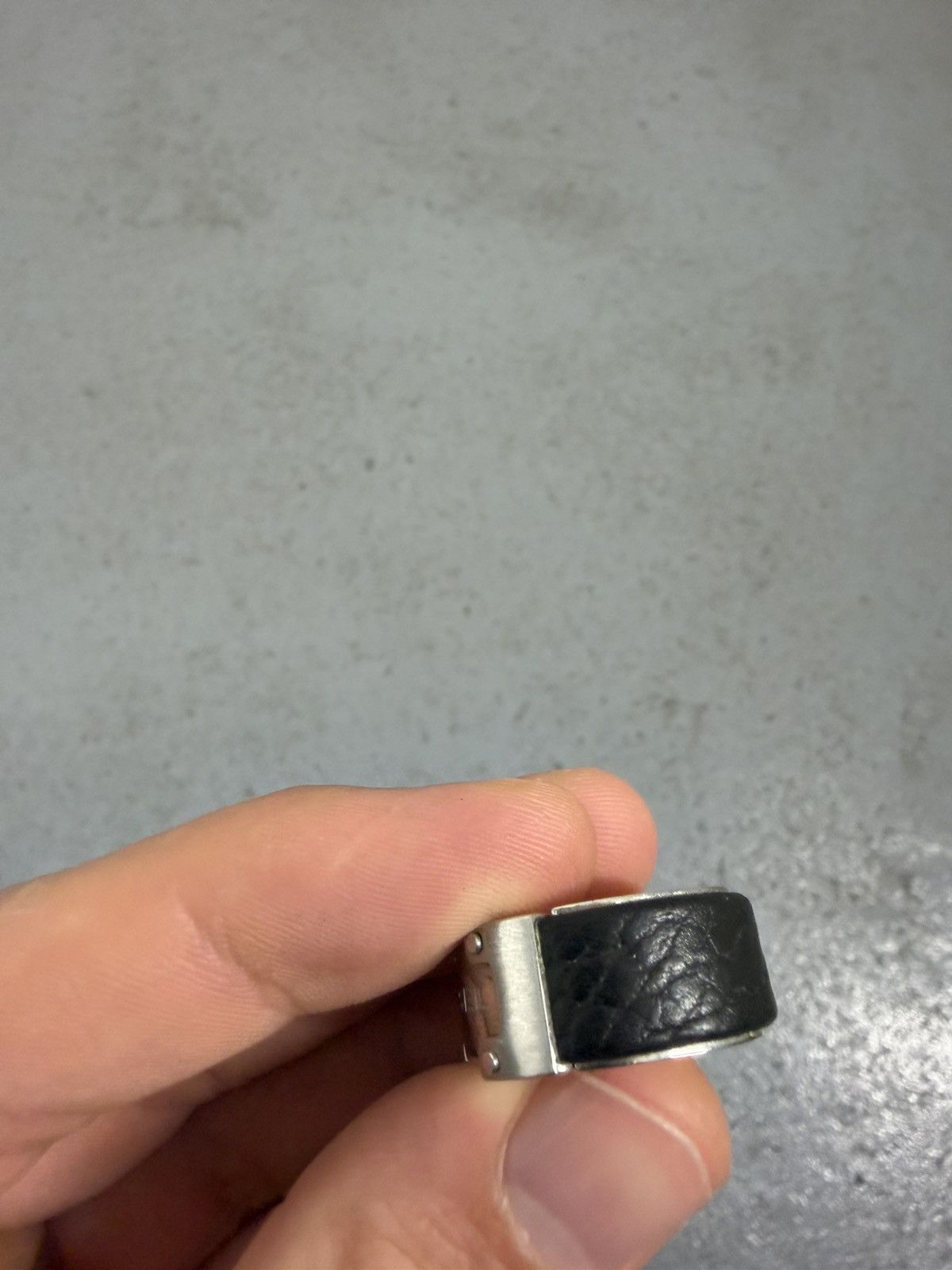 Diesel Diesel Leather + Steel Ring Size ONE SIZE - 5 Thumbnail