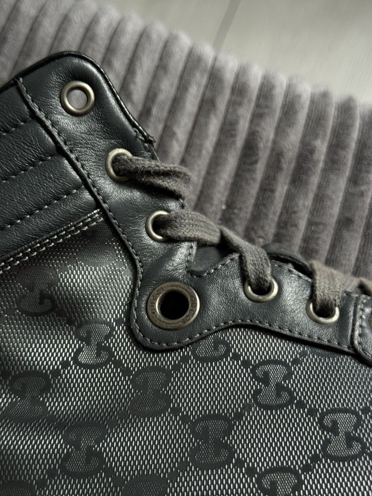 Gucci Gucci GG Monogram Leather High Top Sneakers Size US 9.5 / EU 42-43 - 9 Thumbnail