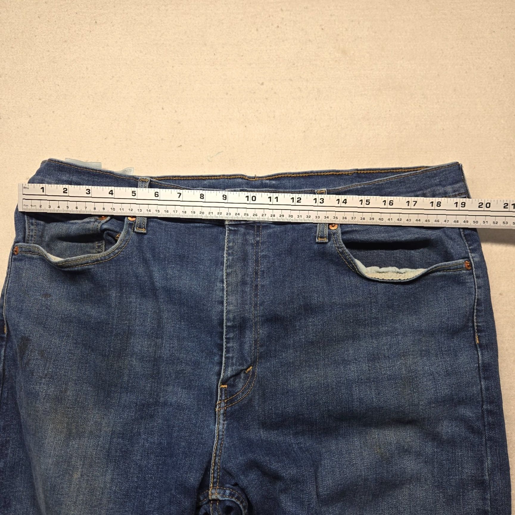 Levi's Levi's 502 Jeans Blue Mid Rise Regular Fit 40X32 Denim Pants Men Adult Size US 40 / EU 56 - 5 Thumbnail