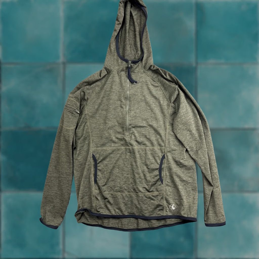 Vintage Carve Designs Hoodie Shirt Womens XL Green 1/2 Zip Lightweight Raglan Pockets Size XL / US 12-14 / IT 48-50 - 1 Thumbnail