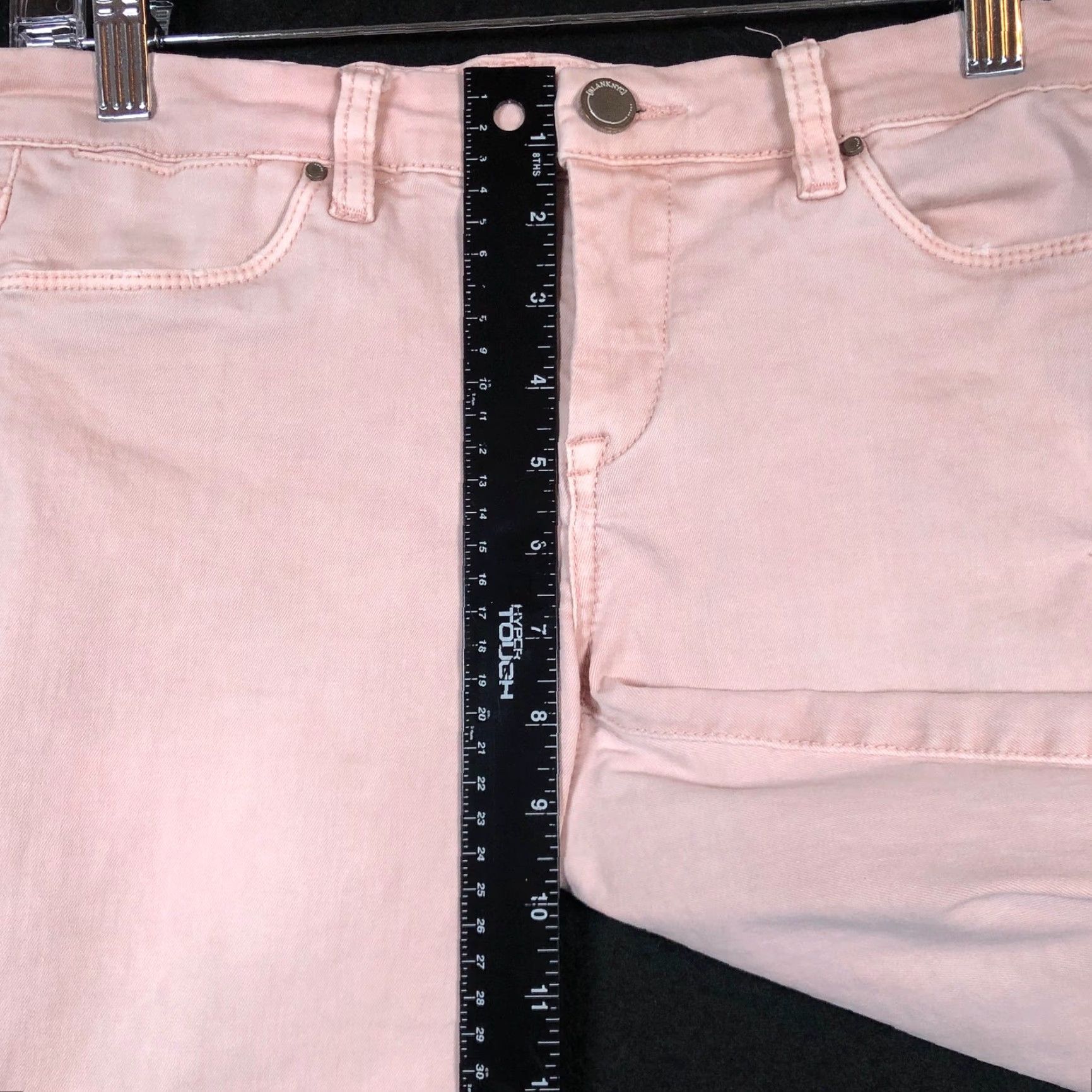 Vintage Blank NYC Jeans Pink Denim Low Rise Skinny Fit Distressed Stretch 26 Women, Regular, 5-Pocket, Cotton Spandex, Inseam 26.5 in, Size 26 Size 26" / US 2 / IT 38 - 7 Thumbnail