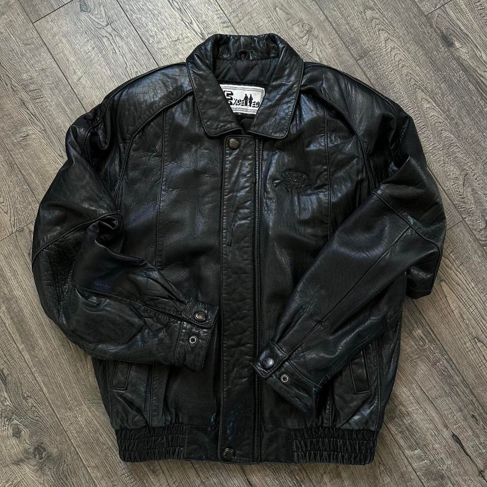 Ford × Vintage Rare Vintage 90s Ford Racing Black Leather Racing Jacket Size US M / EU 48-50 / 2 - 4 Thumbnail